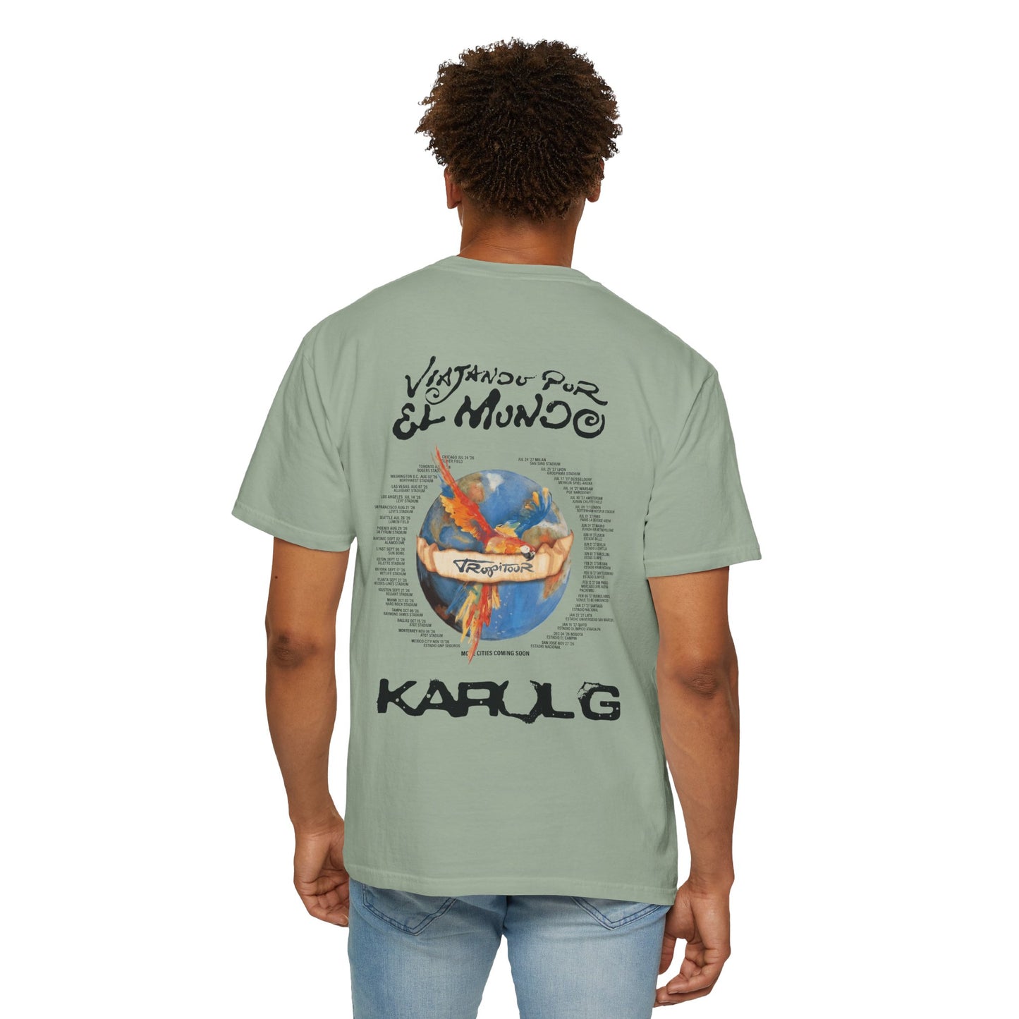 Vintage Tour T-Shirt — KG "Viajando por el Mundo" Graphic Tee