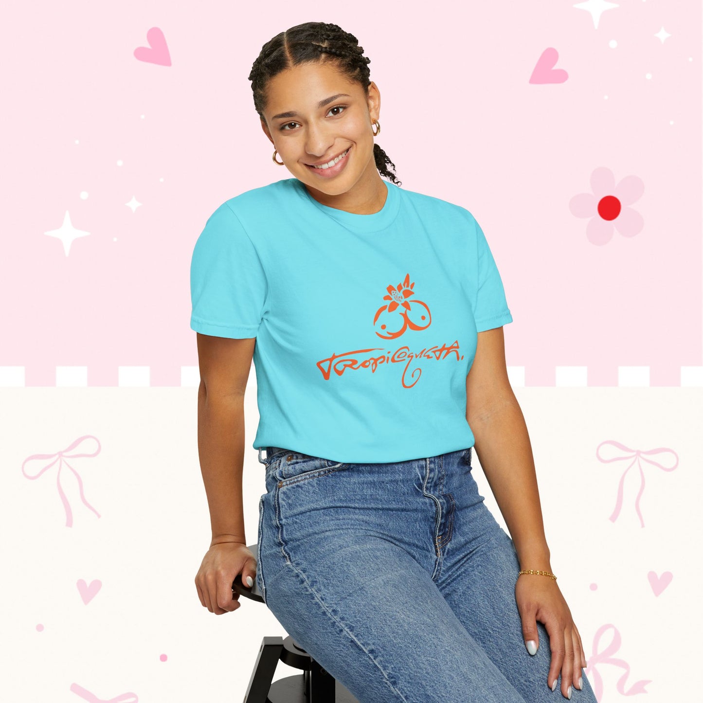 KG Fan T-Shirt — Orange Floral Concert Tee