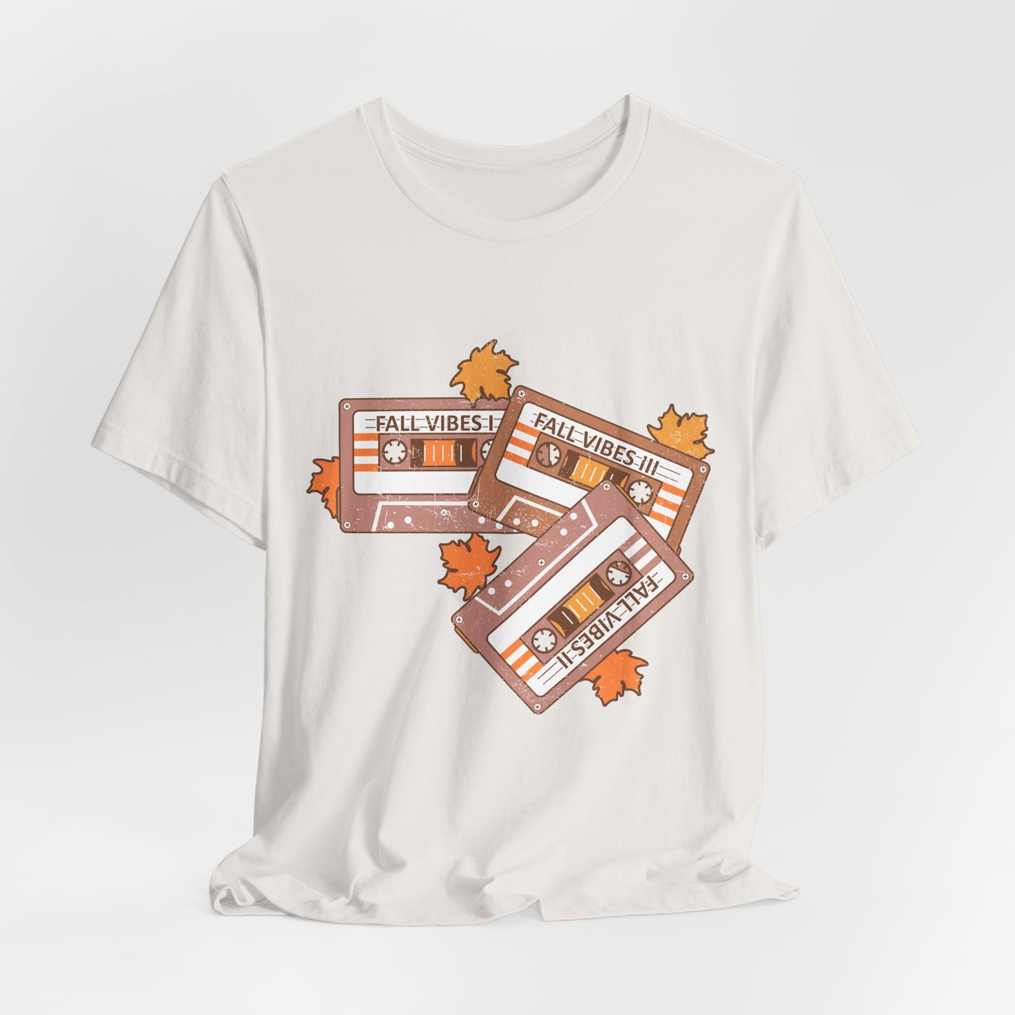 Fall Vibes Cassette Tee — Retro Autumn Leaves T‑Shirt