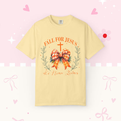 Fall for Jesus T-Shirt - "He Loves You" Christian Faith Tee
