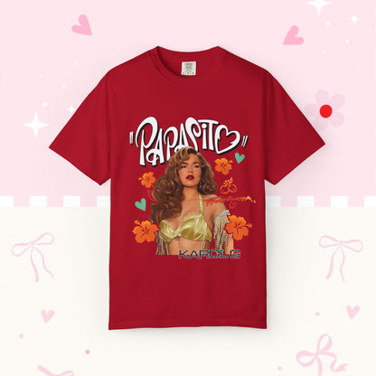 Graphic T-Shirt — "Papasito" Retro Beach Babe Tee with KG Script