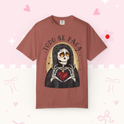 T-Shirt — Día de los Muertos Skeleton Heart Graphic (Todo Se Paga)