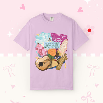 T-Shirt — Hispanic Culture Floral & Instrument Graphic