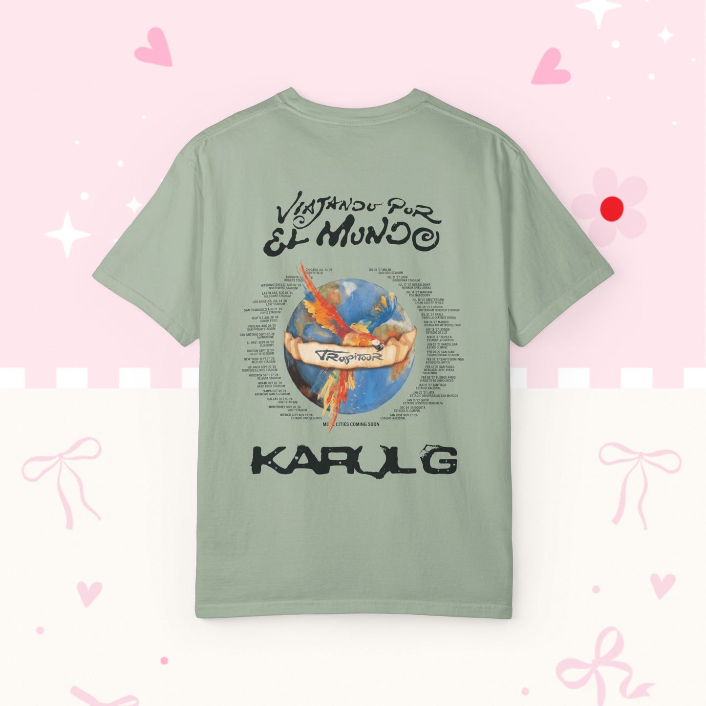 Vintage Tour T-Shirt — KG "Viajando por el Mundo" Graphic Tee