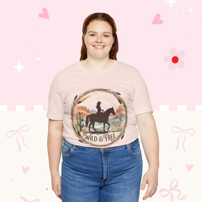 Wild & Free Cowboy T-Shirt — Western Horse Graphic Tee
