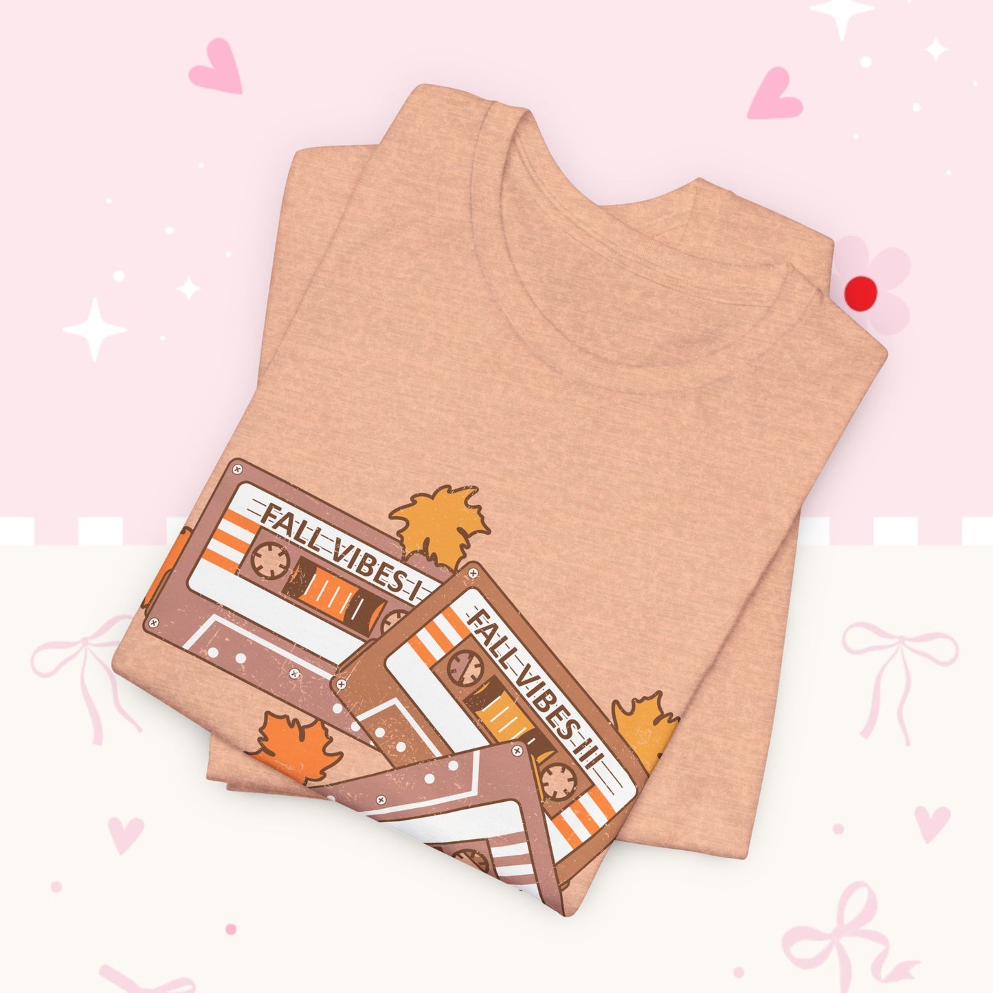 Fall Vibes Cassette Tee — Retro Autumn Leaves T‑Shirt