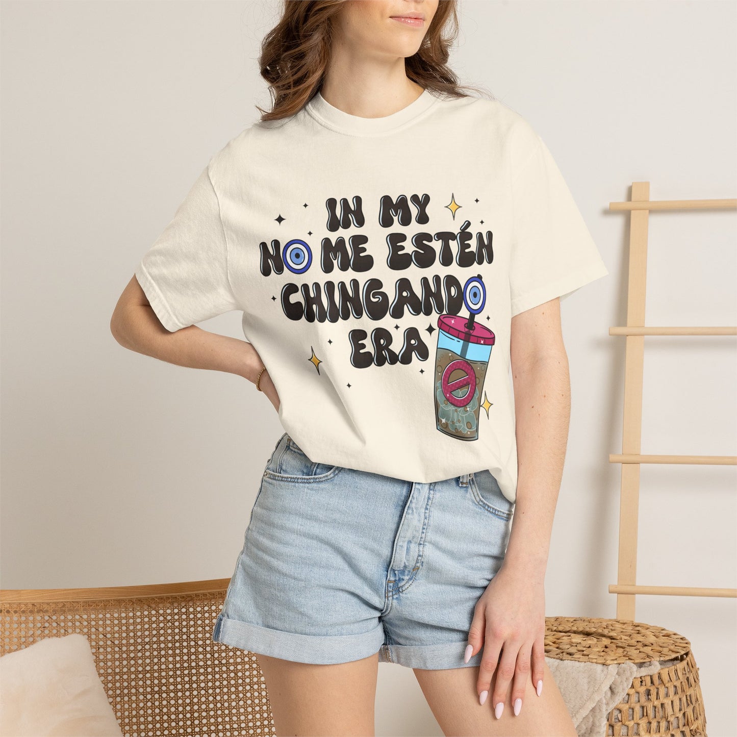 Graphic Tee — "En mi no me estén chingando era" Spanish Sassy T-Shirt with Bubble Tea Graphic