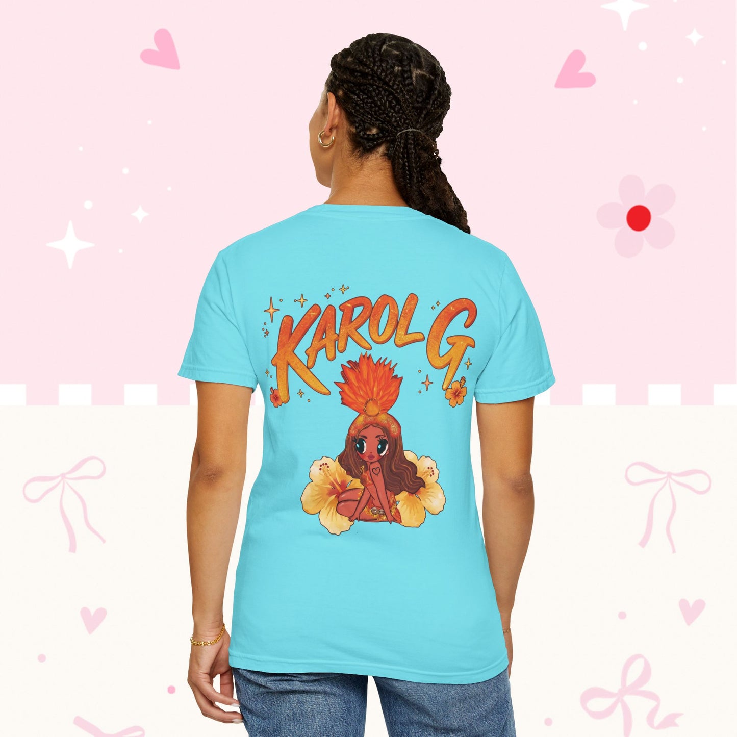 KG Fan T-Shirt — Orange Floral Concert Tee
