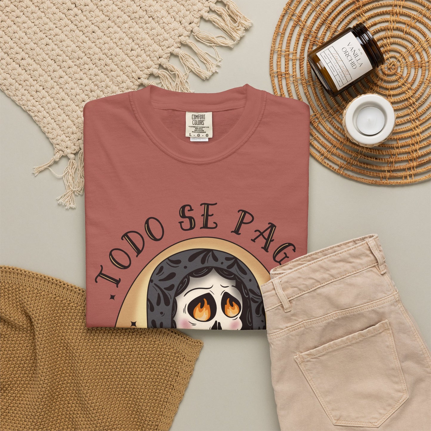 T-Shirt — Día de los Muertos Skeleton Heart Graphic (Todo Se Paga)
