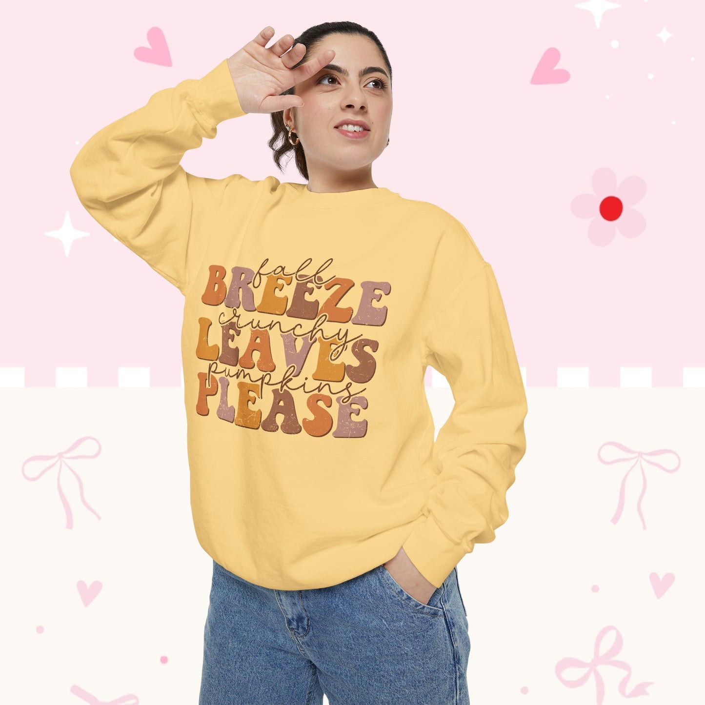 Breeze Leaves Please Sweatshirt — Cozy Autumn Graphic Pullover