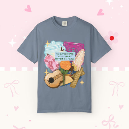 T-Shirt — Hispanic Culture Floral & Instrument Graphic