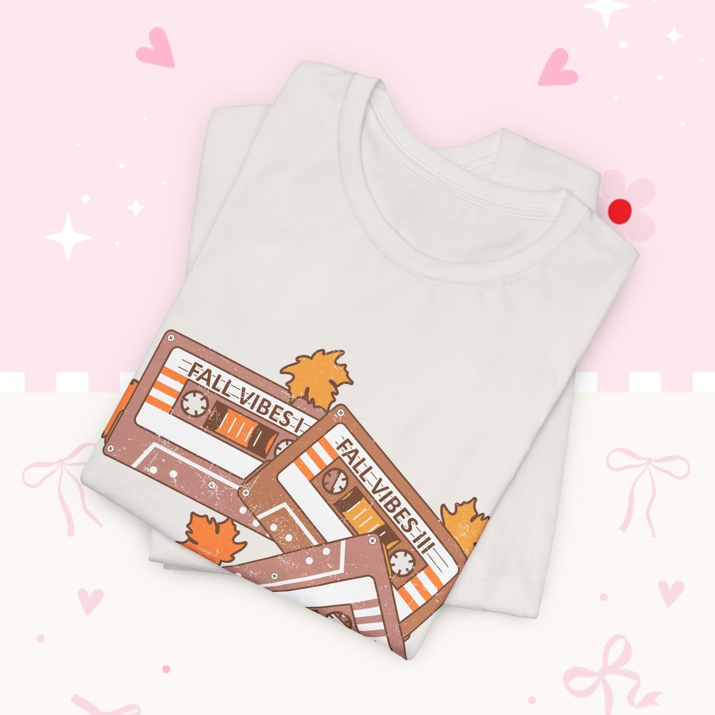 Fall Vibes Cassette Tee — Retro Autumn Leaves T‑Shirt