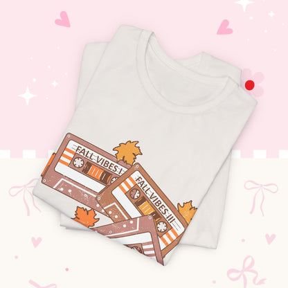 Fall Vibes Cassette Tee — Retro Autumn Leaves T‑Shirt