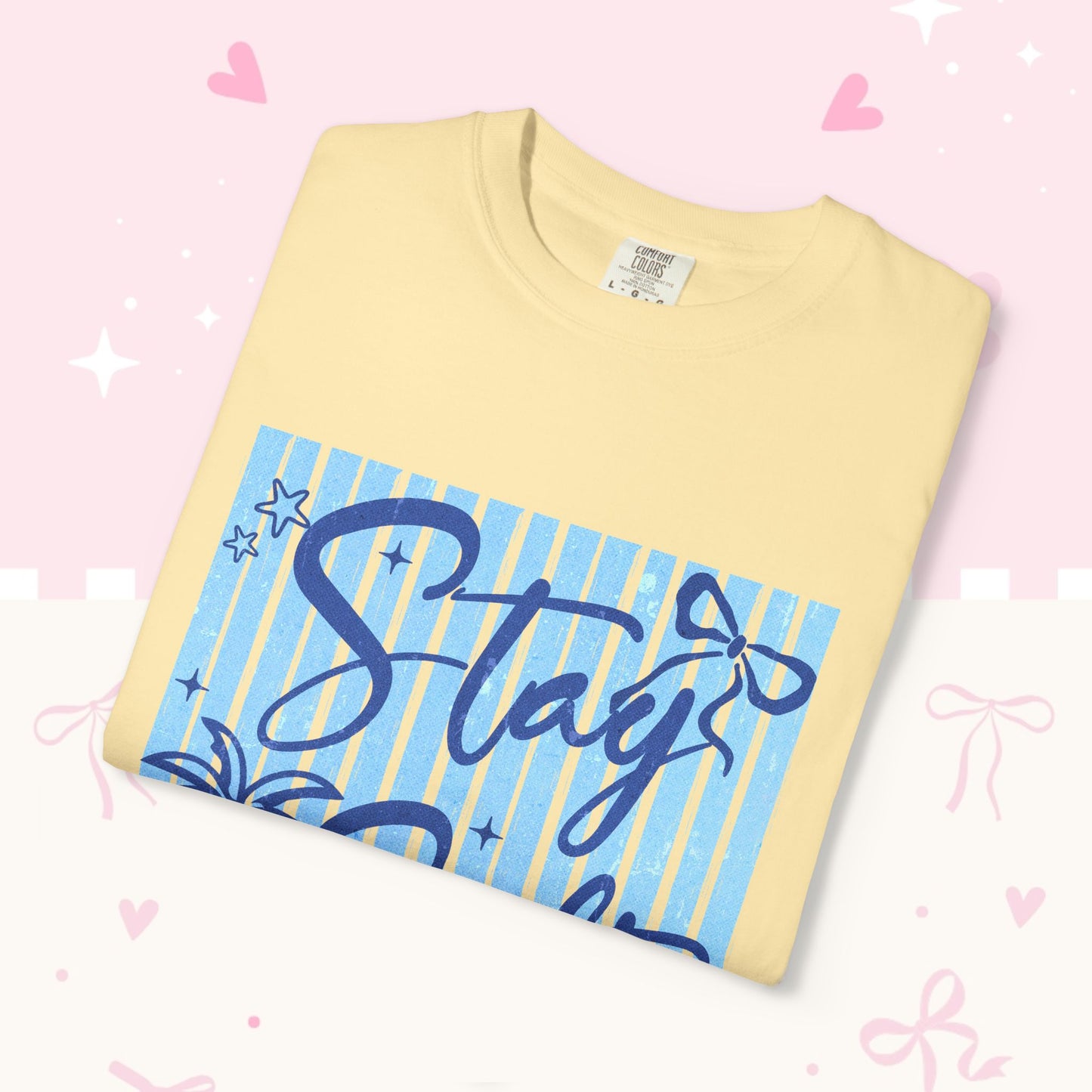 Stay Salty palm tree graphic T-Shirt | beach vibes striped design