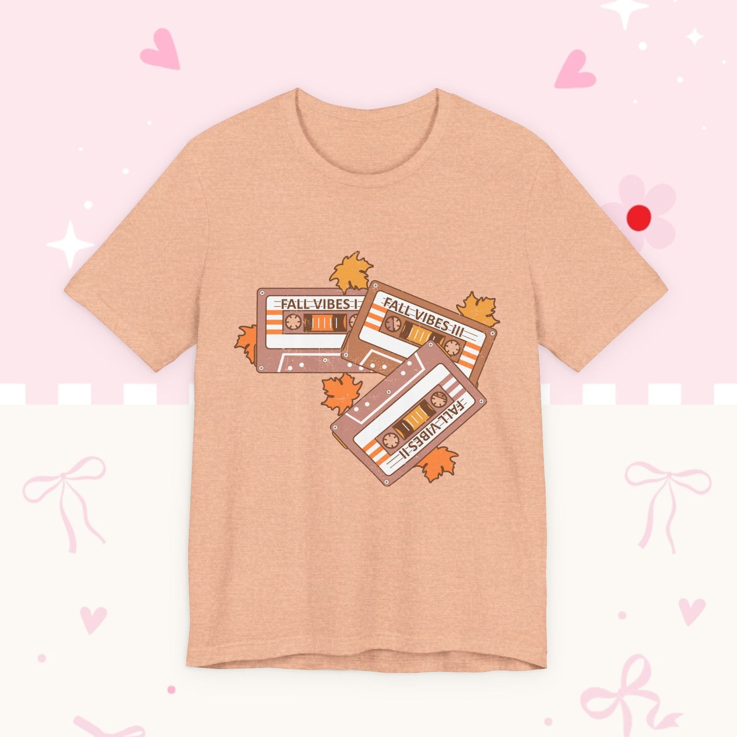 Fall Vibes Cassette Tee — Retro Autumn Leaves T‑Shirt