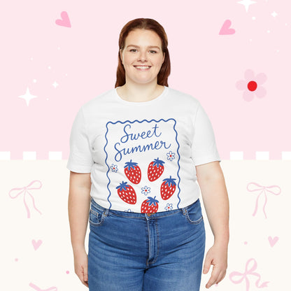 Sweet Summer Strawberry Tee — Cute Fruit Graphic Shirt
