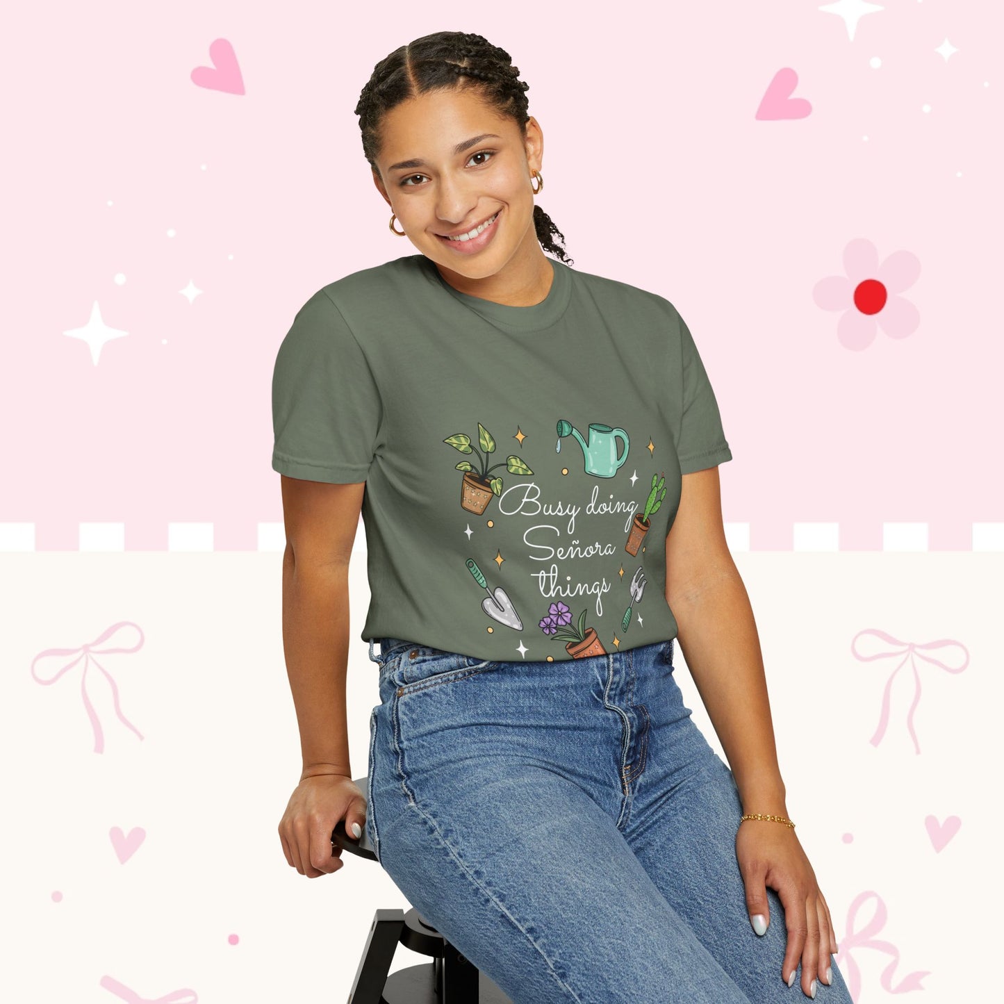 Gardening T-Shirt — "Busy Doing Señora Things" Plant Lover Tee
