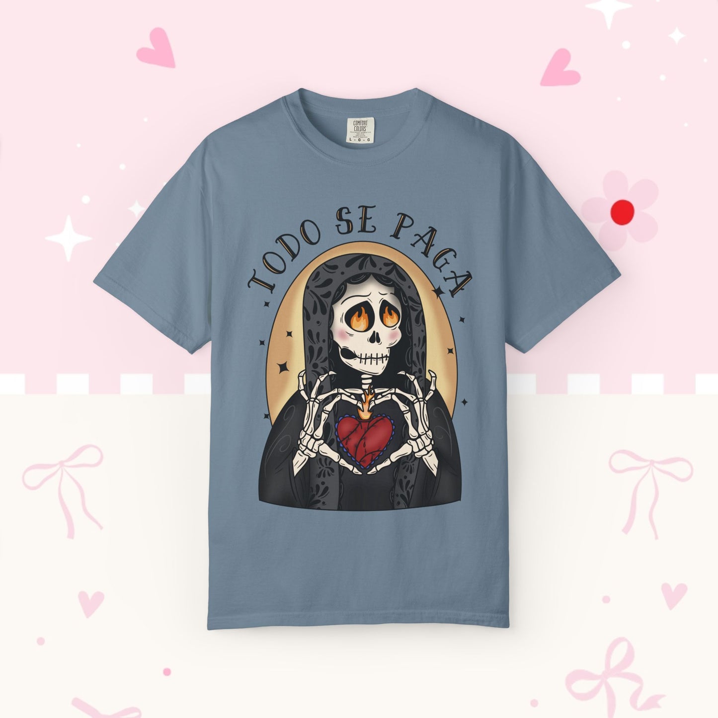 T-Shirt — Día de los Muertos Skeleton Heart Graphic (Todo Se Paga)