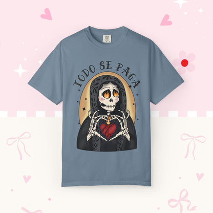 T-Shirt — Día de los Muertos Skeleton Heart Graphic (Todo Se Paga)