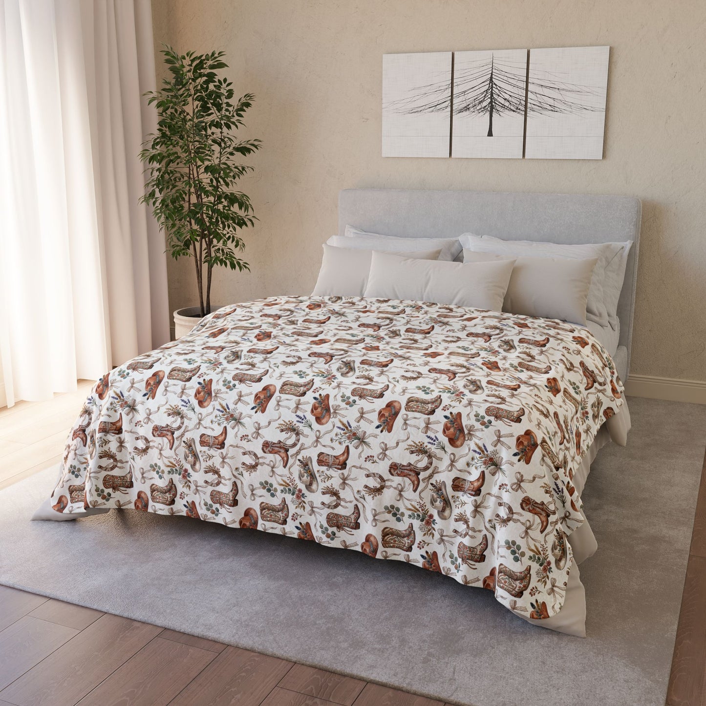 Sherpa Blanket — Cozy Western Fleece Throw