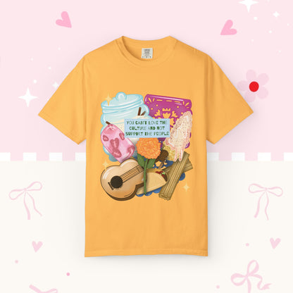 T-Shirt — Hispanic Culture Floral & Instrument Graphic