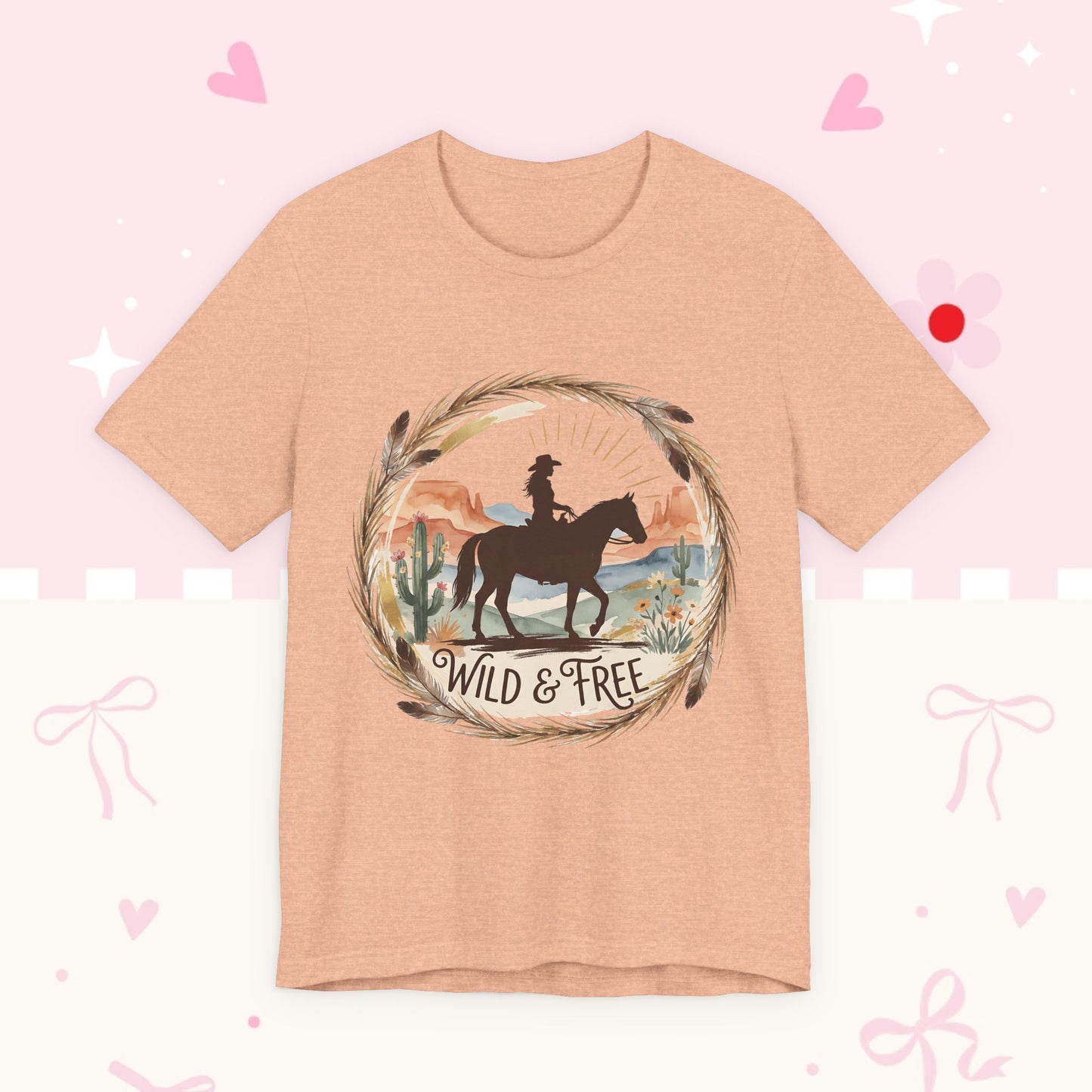 Wild & Free Cowboy T-Shirt — Western Horse Graphic Tee