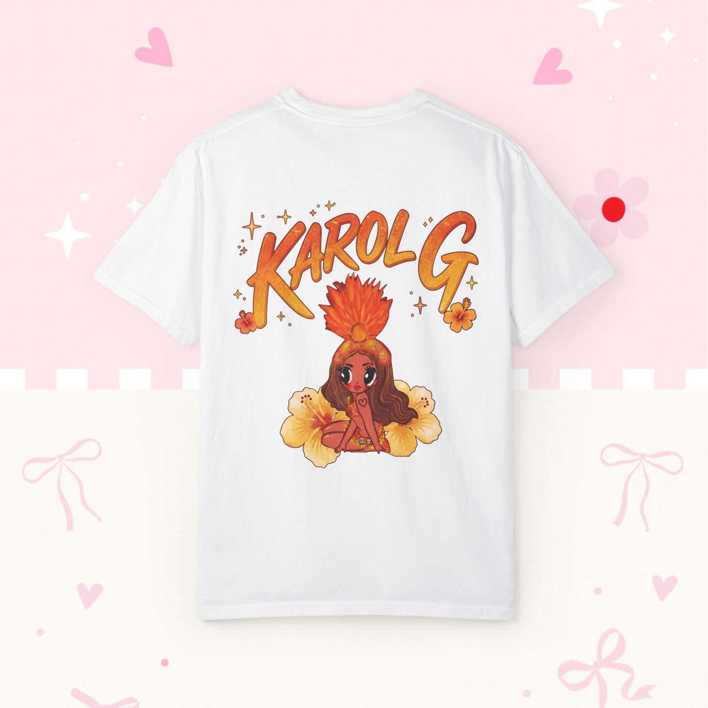 KG Fan T-Shirt — Orange Floral Concert Tee