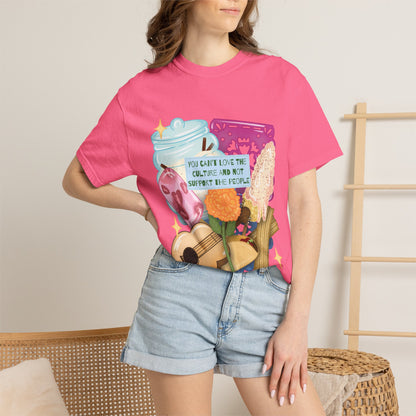 T-Shirt — Hispanic Culture Floral & Instrument Graphic