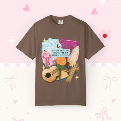 T-Shirt — Hispanic Culture Floral & Instrument Graphic