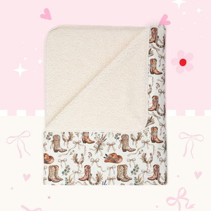 Sherpa Blanket — Cozy Western Fleece Throw