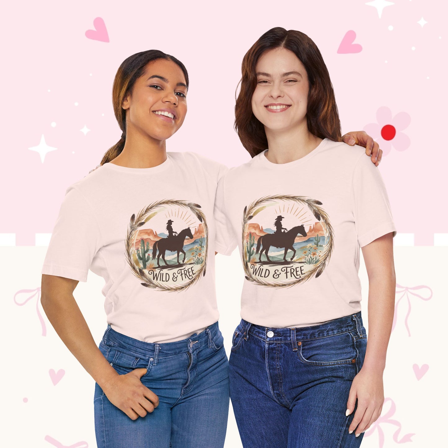 Wild & Free Cowboy T-Shirt — Western Horse Graphic Tee