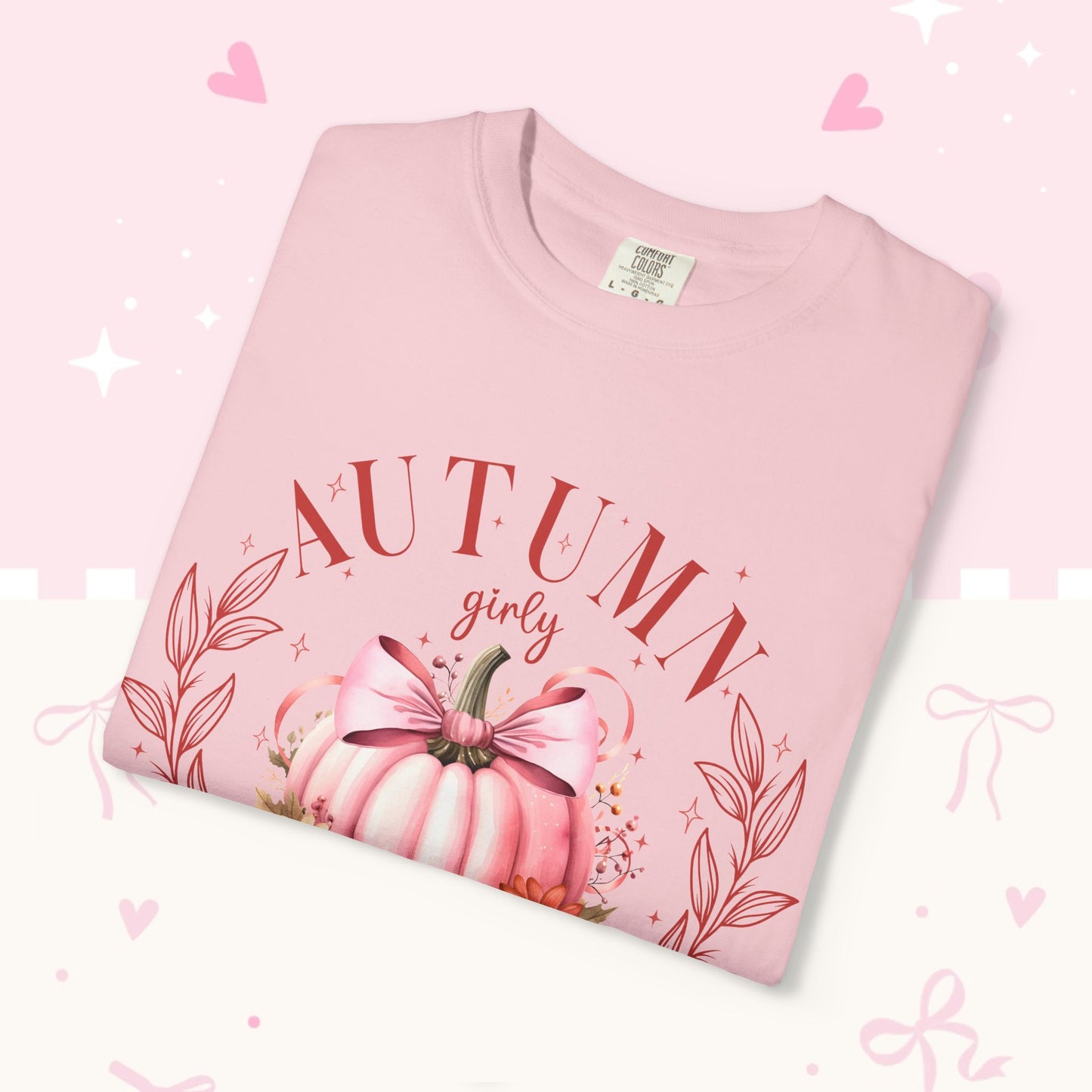 Autumn Girls’ Social Club Graphic T-Shirt — Pink Pumpkin Fall Tee