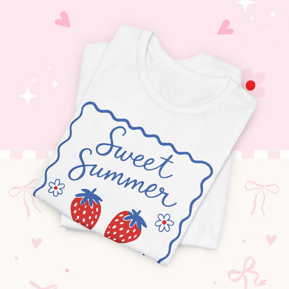 Sweet Summer Strawberry Tee — Cute Fruit Graphic Shirt
