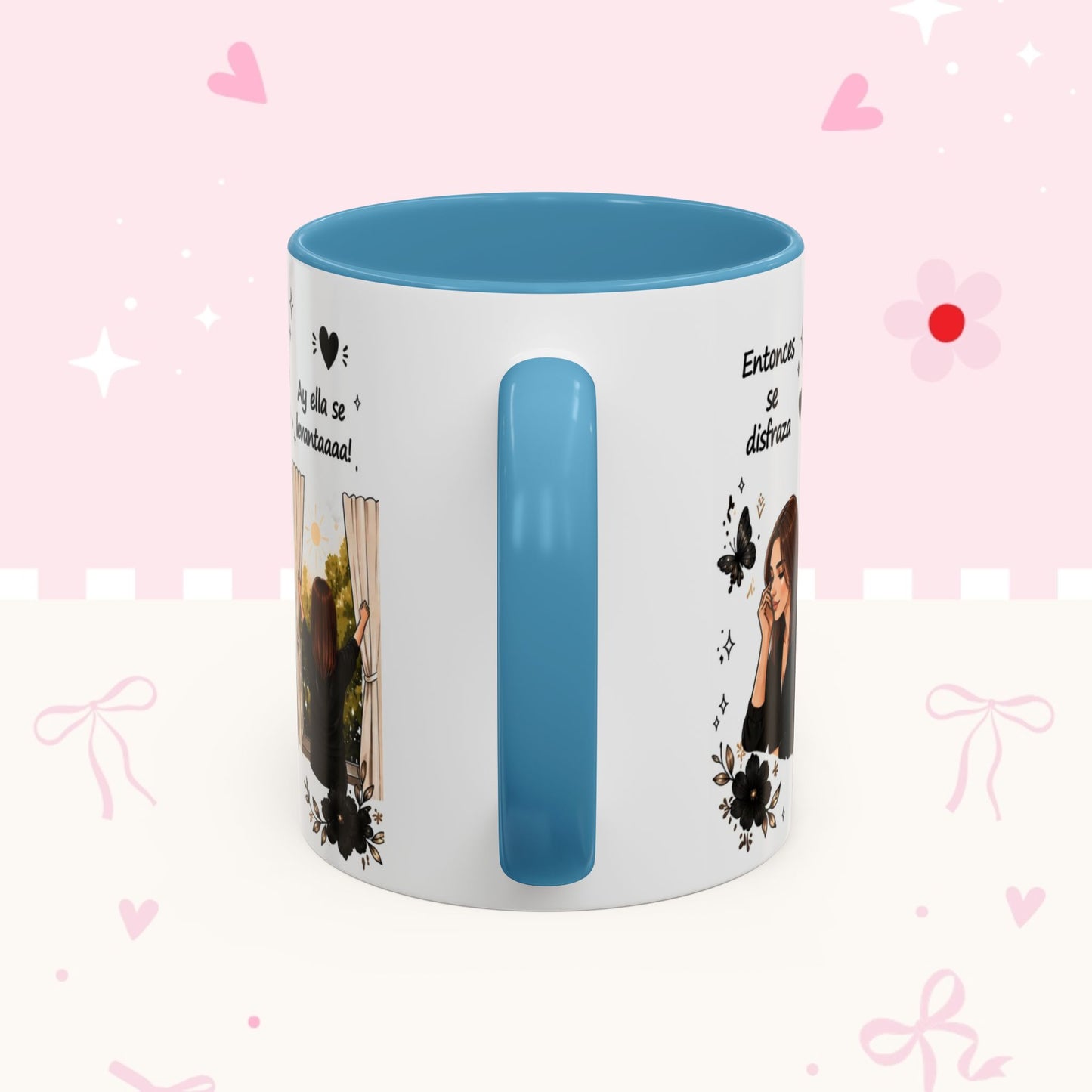 Inspirational Spanish Quote Accent Coffee Mug — 'Ella baila, descansa, se ríe sola'