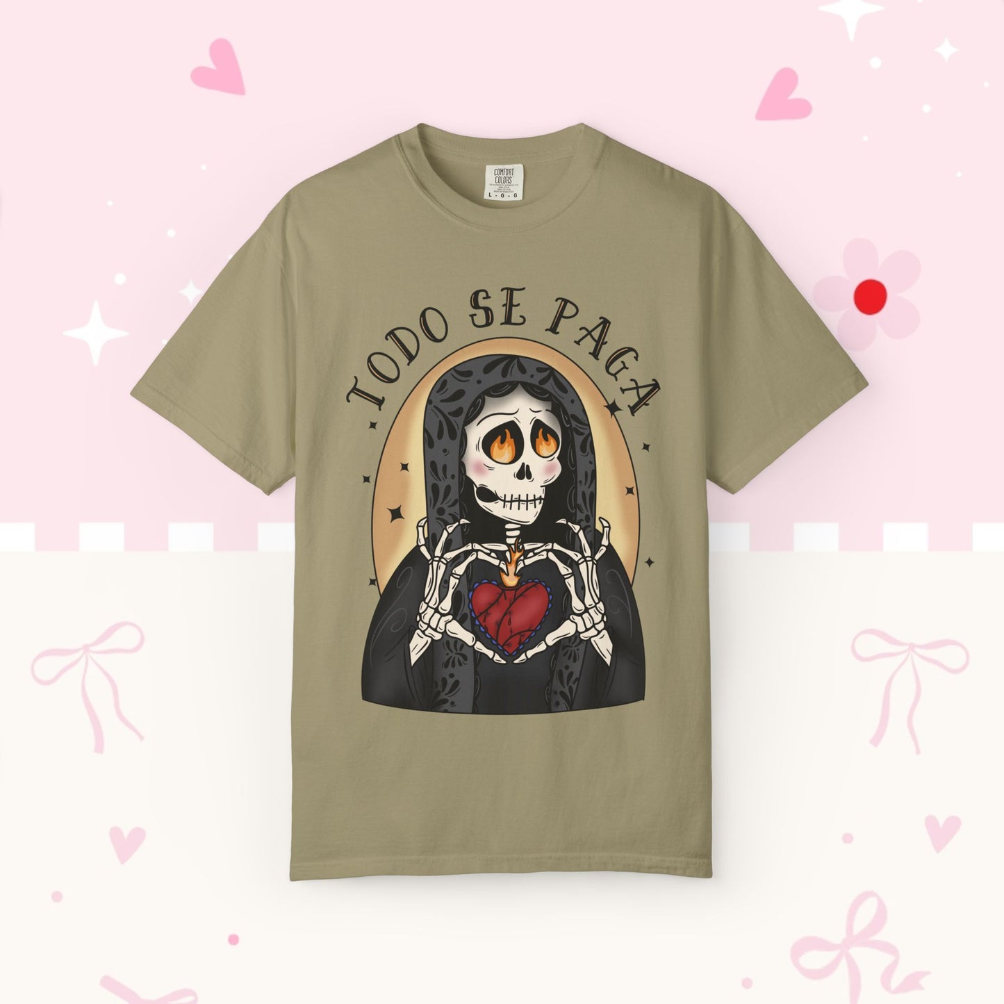 T-Shirt — Día de los Muertos Skeleton Heart Graphic (Todo Se Paga)