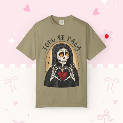 T-Shirt — Día de los Muertos Skeleton Heart Graphic (Todo Se Paga)