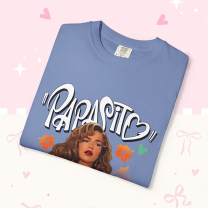 Graphic T-Shirt — "Papasito" Retro Beach Babe Tee with KG Script
