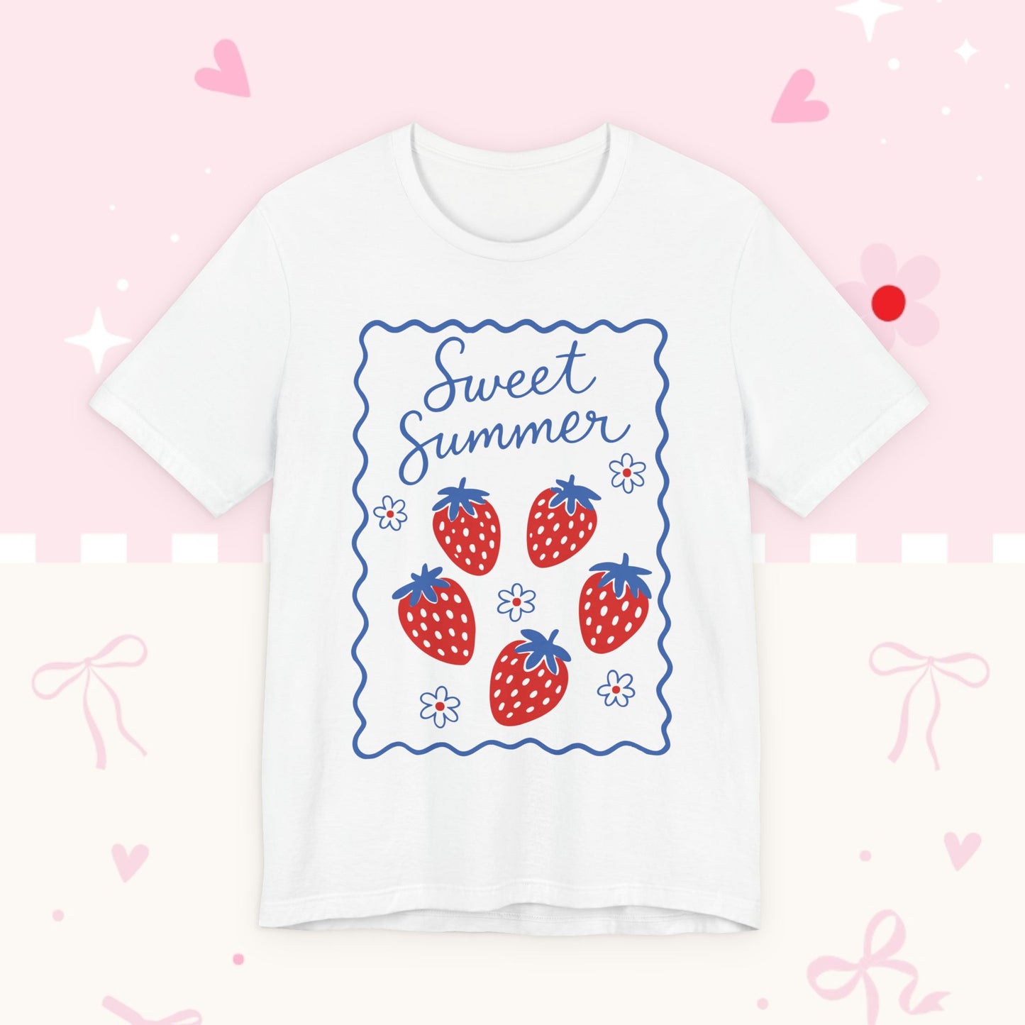 Sweet Summer Strawberry Tee — Cute Fruit Graphic Shirt