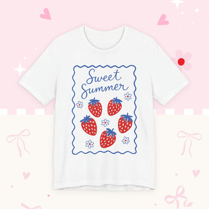 Sweet Summer Strawberry Tee — Cute Fruit Graphic Shirt