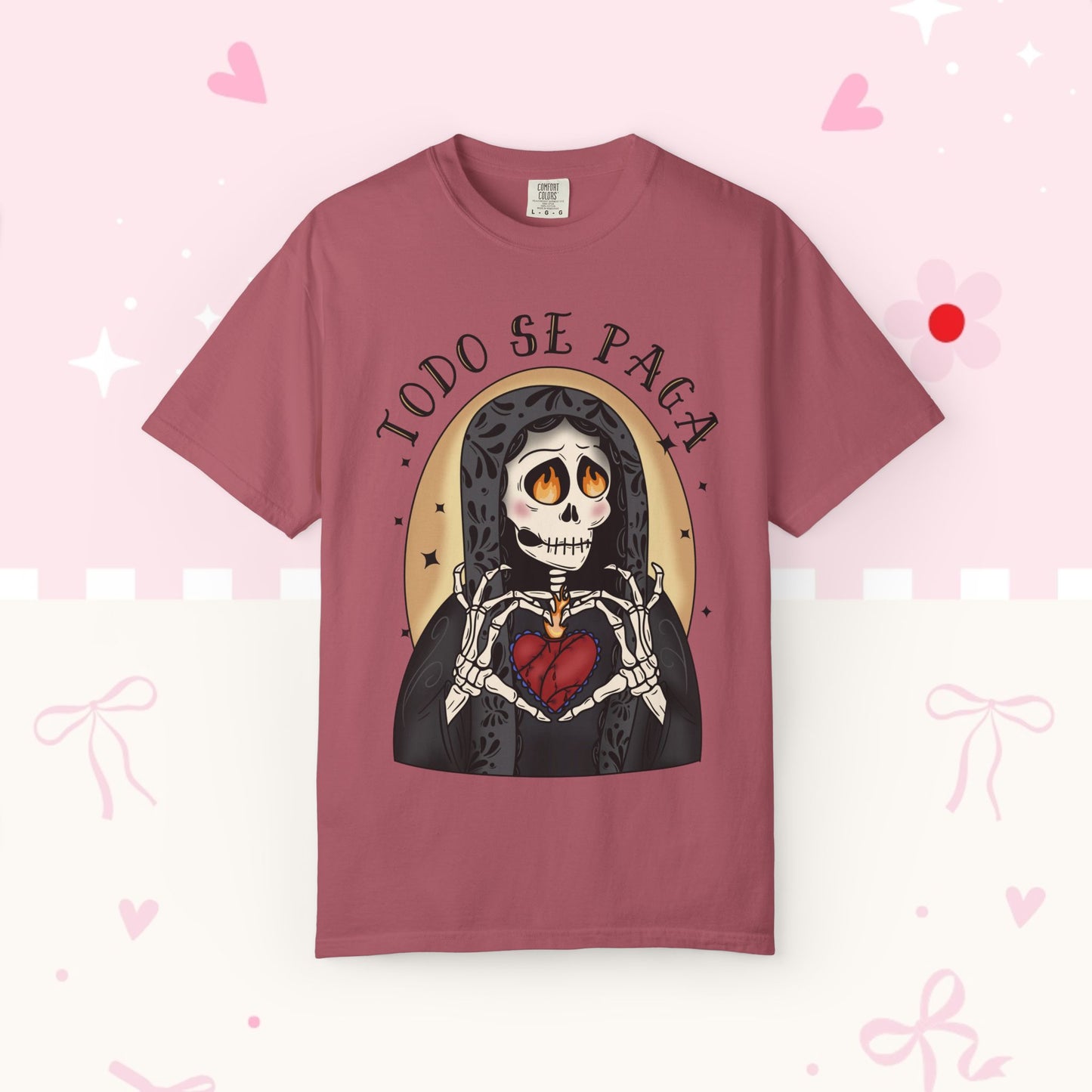 T-Shirt — Día de los Muertos Skeleton Heart Graphic (Todo Se Paga)