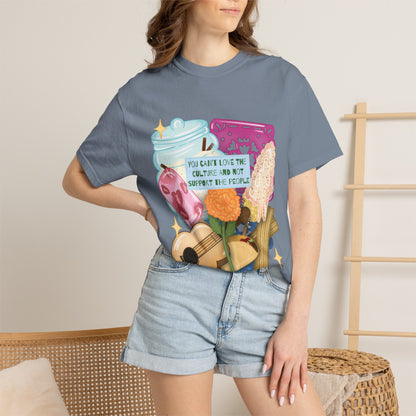 T-Shirt — Hispanic Culture Floral & Instrument Graphic