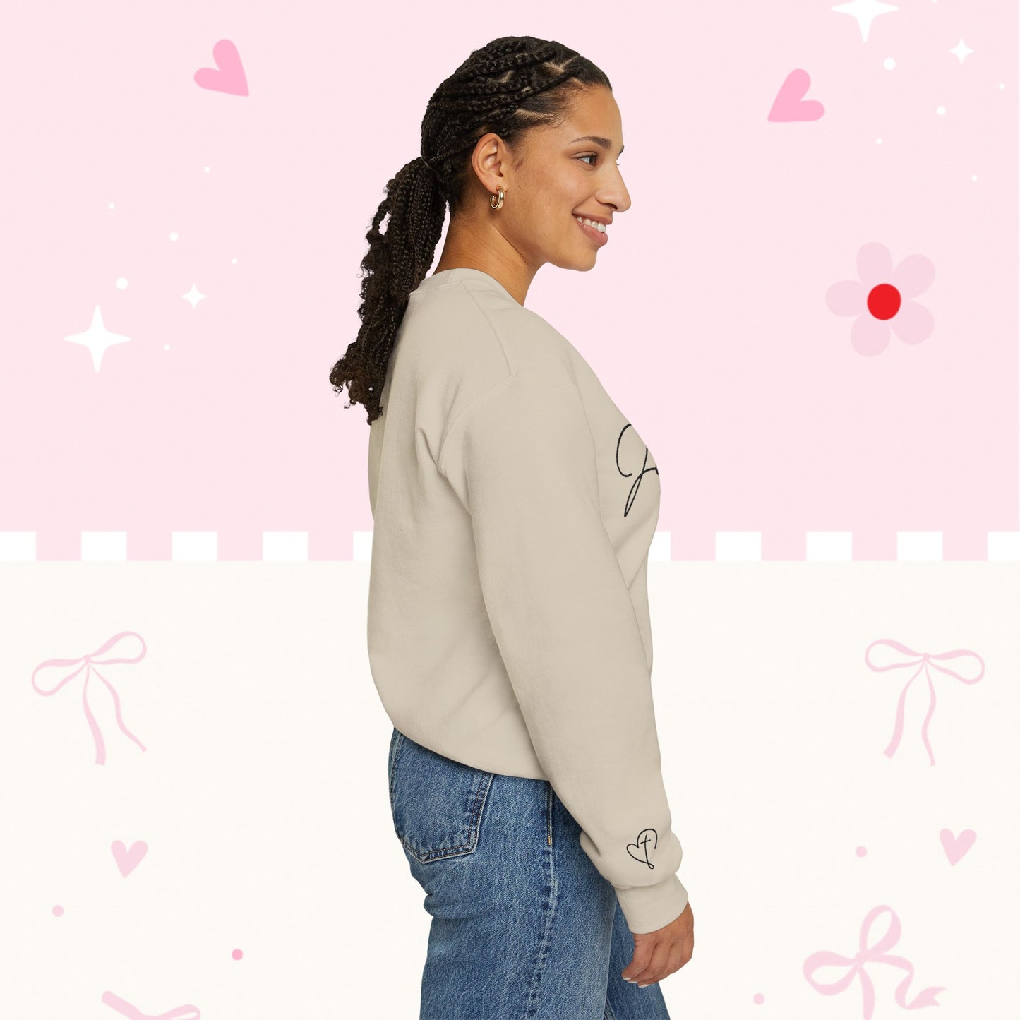Love Like Jesus Crewneck Sweatshirt — Christian Faith Pullover Embroidery