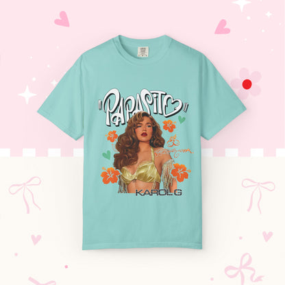 Graphic T-Shirt — "Papasito" Retro Beach Babe Tee with KG Script