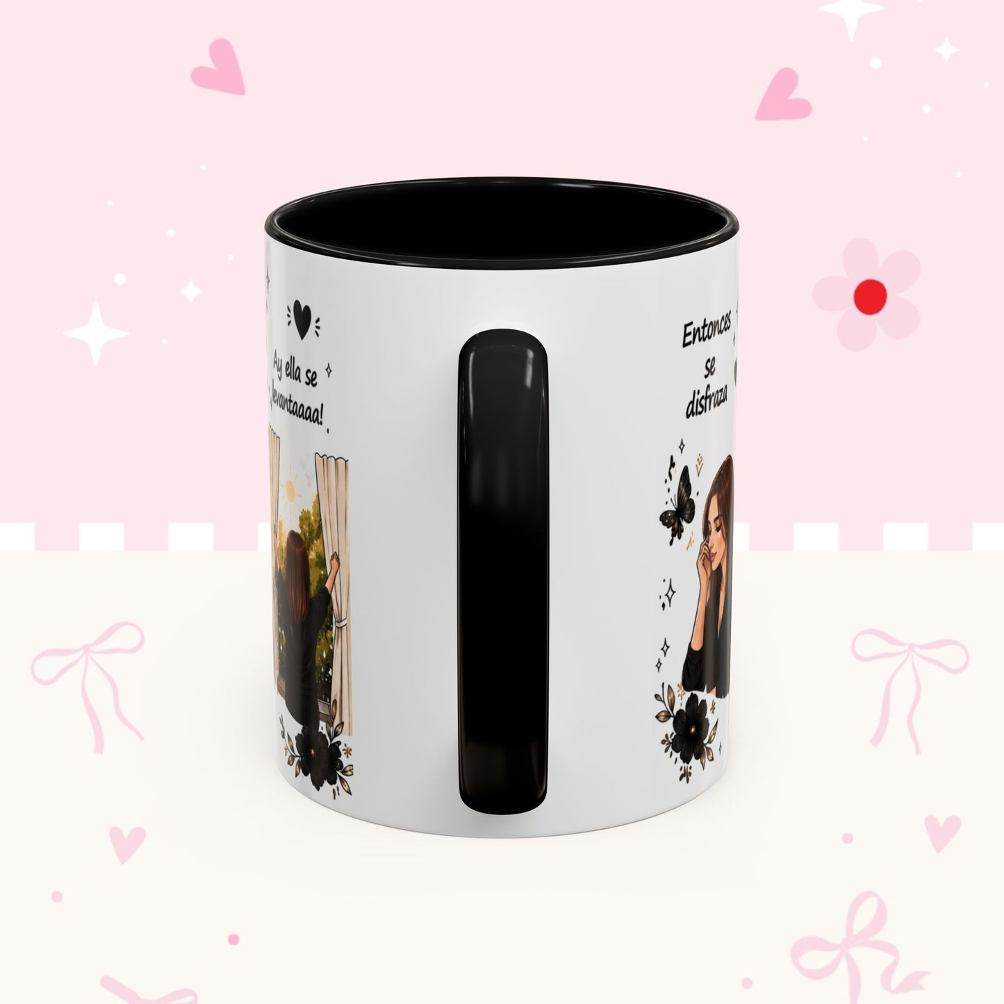 Inspirational Spanish Quote Accent Coffee Mug — 'Ella baila, descansa, se ríe sola'
