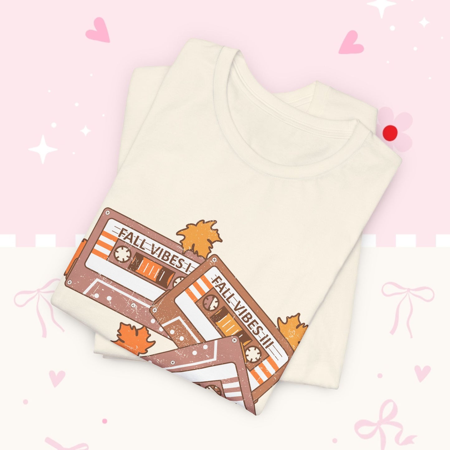 Fall Vibes Cassette Tee — Retro Autumn Leaves T‑Shirt