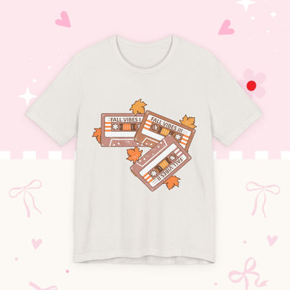 Fall Vibes Cassette Tee — Retro Autumn Leaves T‑Shirt