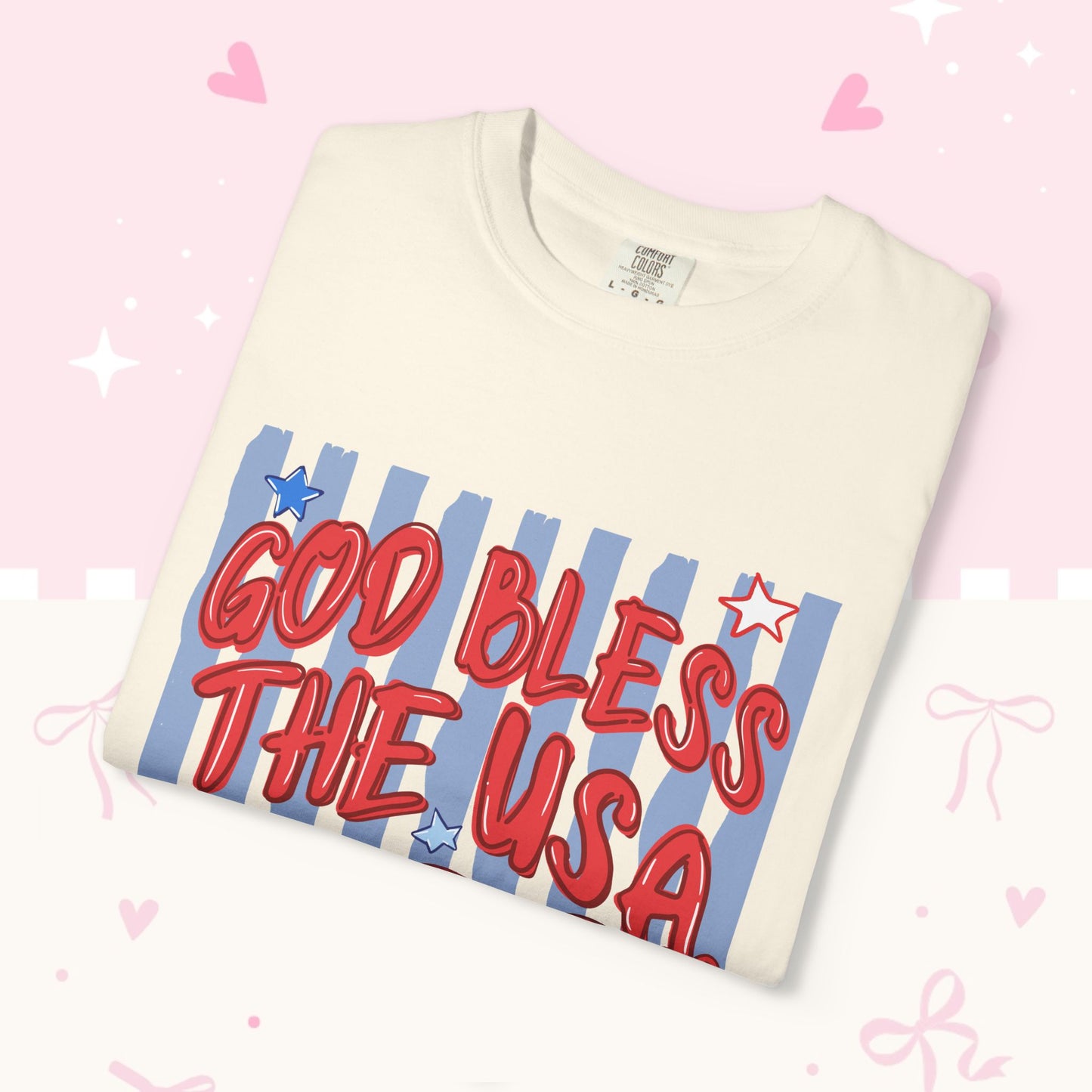 God Bless The USA Patriotic T-Shirt — American Flag 4th of July Tee