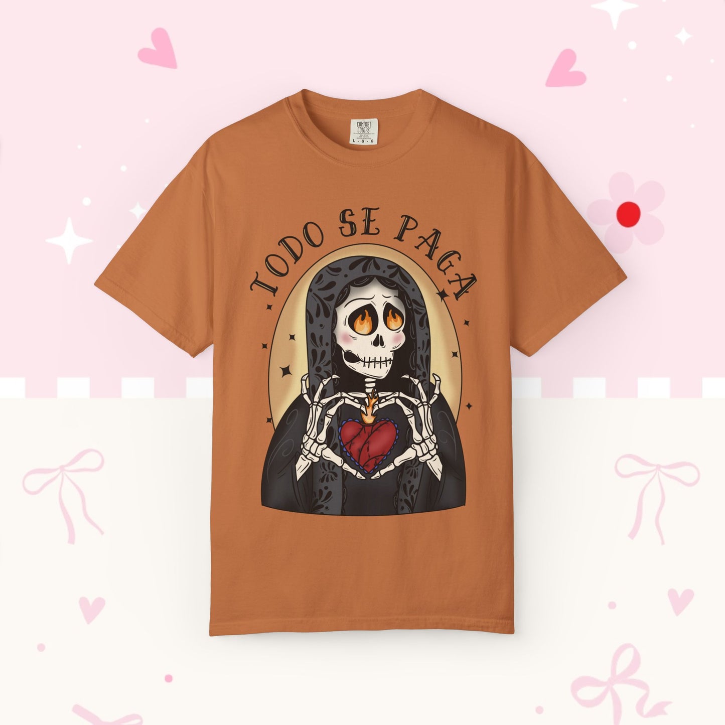 T-Shirt — Día de los Muertos Skeleton Heart Graphic (Todo Se Paga)