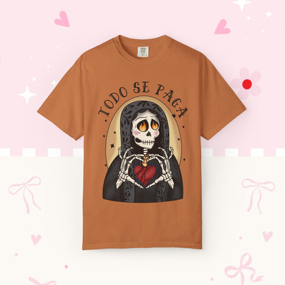 T-Shirt — Día de los Muertos Skeleton Heart Graphic (Todo Se Paga)