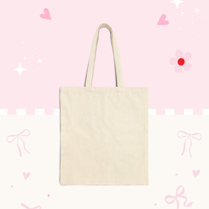 Tote — "Loved Beyond Measure" Floral Heart Canvas Tote